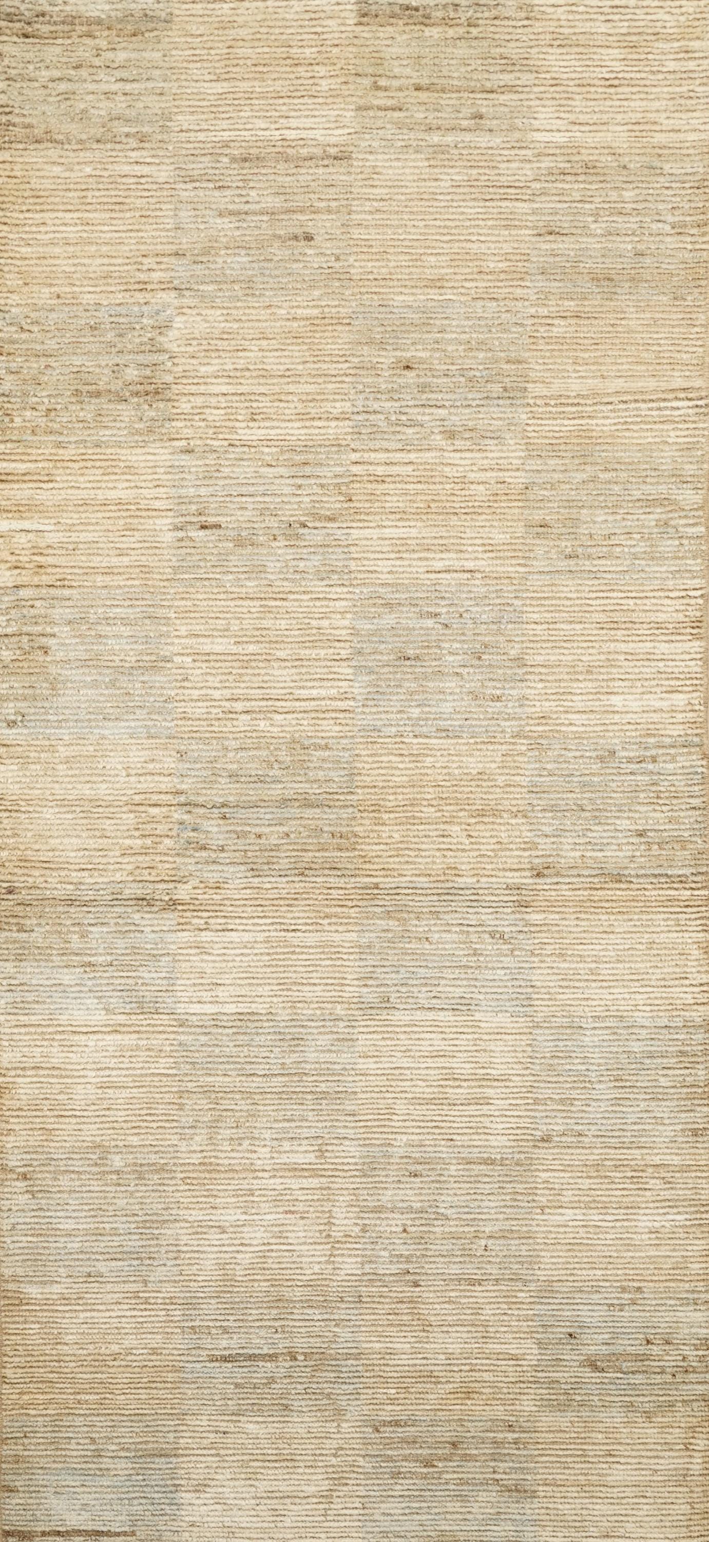 10 Ft Handmade Beige Moroccan Runner Rug - Afghan Wool Rug