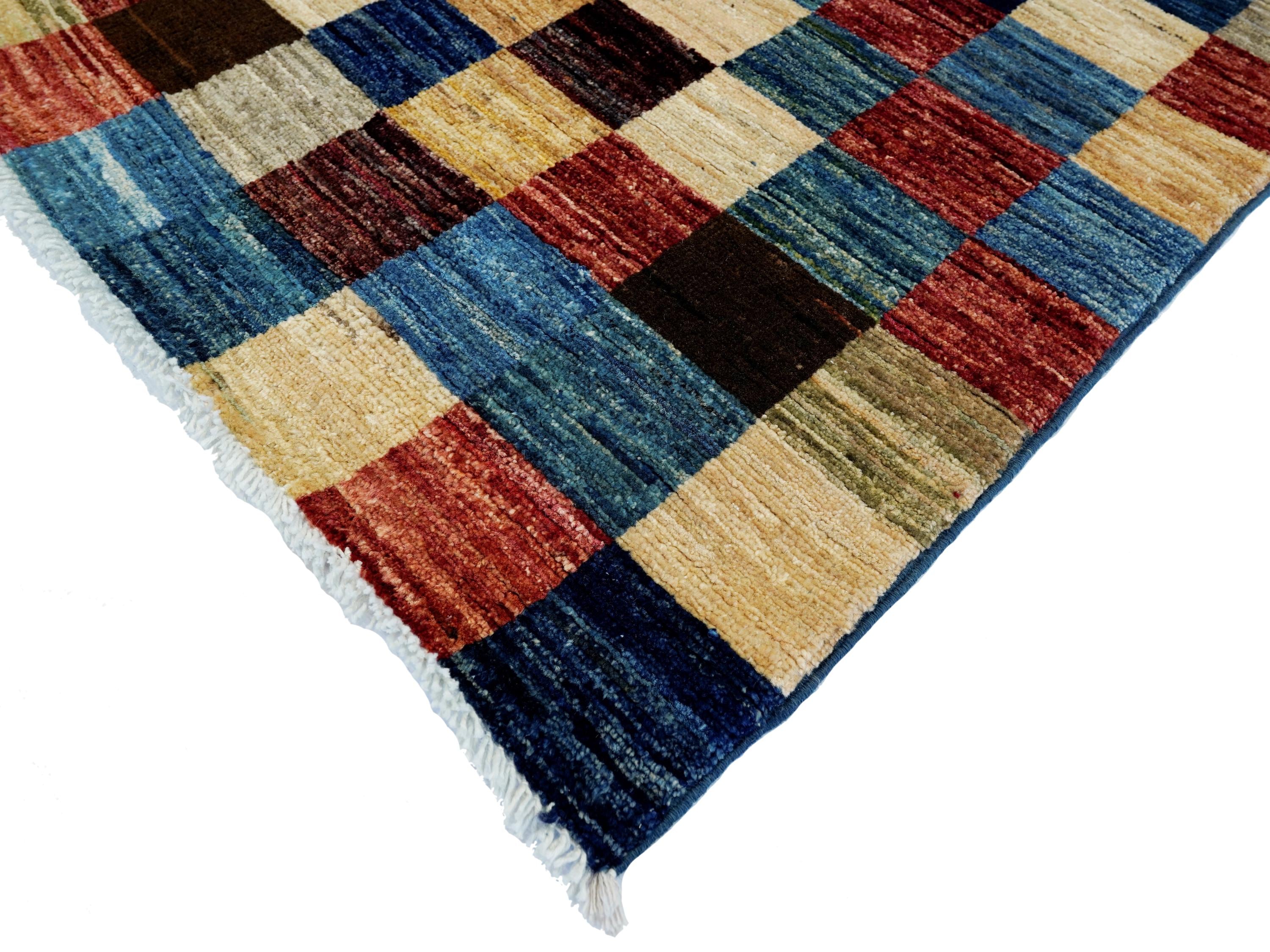 8x10 Ft Colorful Handmade Gabbeh Rug - Afghan Wool Area Rug