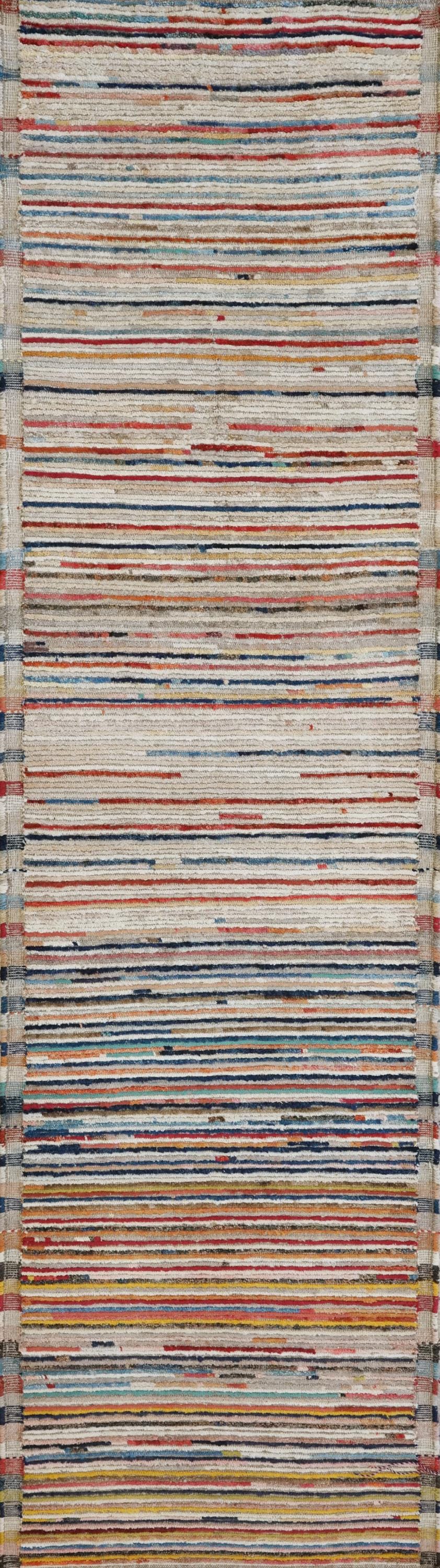 12 Ft Colorful Moroccan Runner Rug - Afghan Wool Hallway Rug