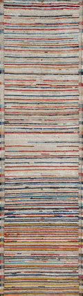 12 Ft Colorful Moroccan Runner Rug - Afghan Wool Hallway Rug