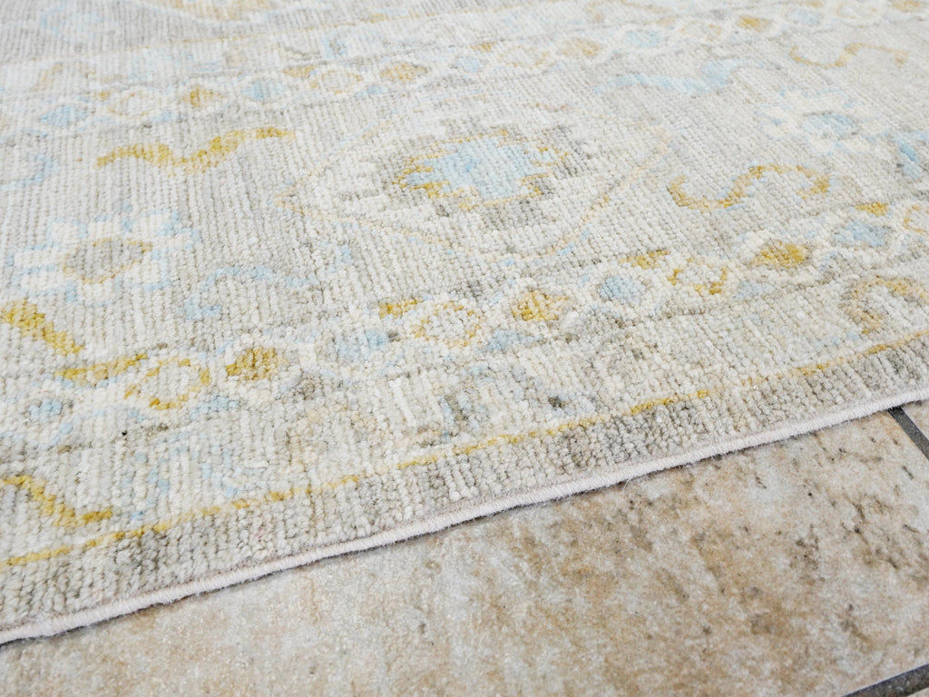 8x10 Ft Light Brown Ushak Rug - Hand Knotted Oriental Rug - Ottoman Design