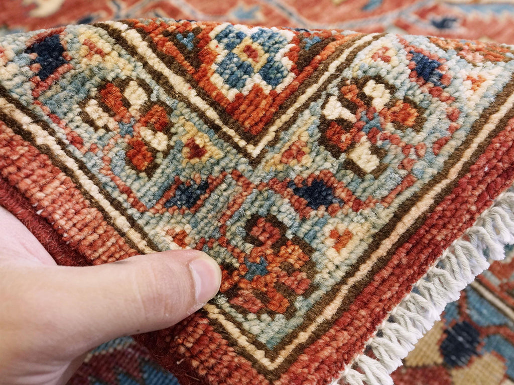 9x12 Ft Red Serapi Rug - Hand Knotted Afghan Area Rug