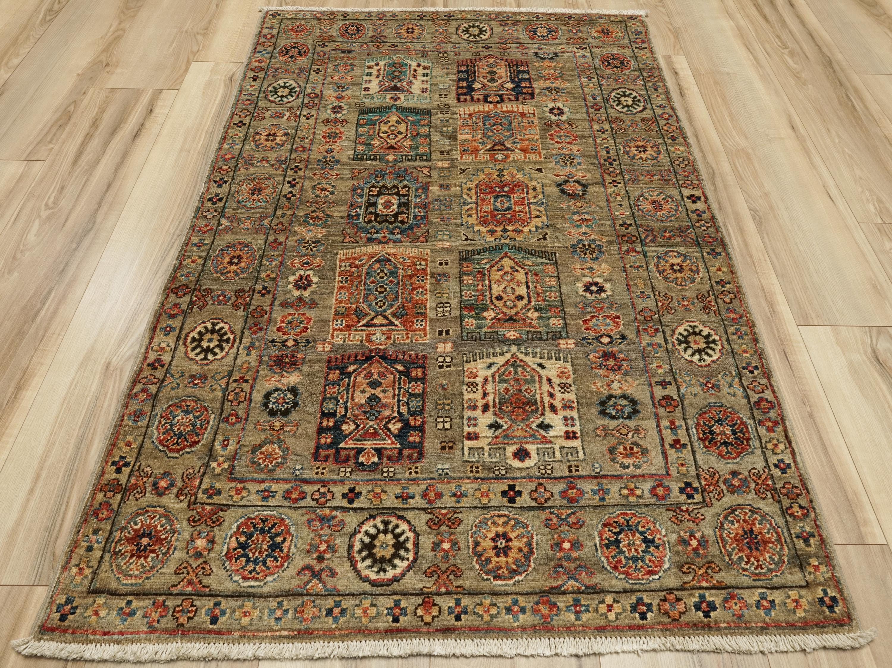 3x5 Brown Heriz Rug - Handmade Wool Area Rug