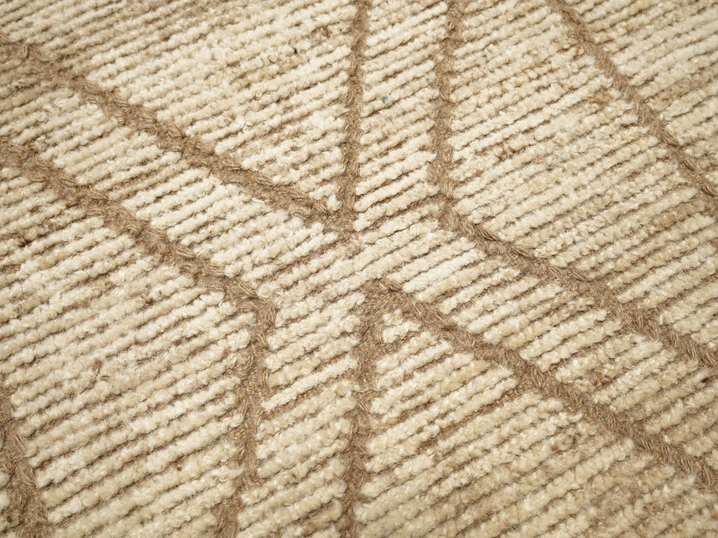 10 Ft Beige Moroccan Runner Rug - Afghan Handmade Hallway Rug