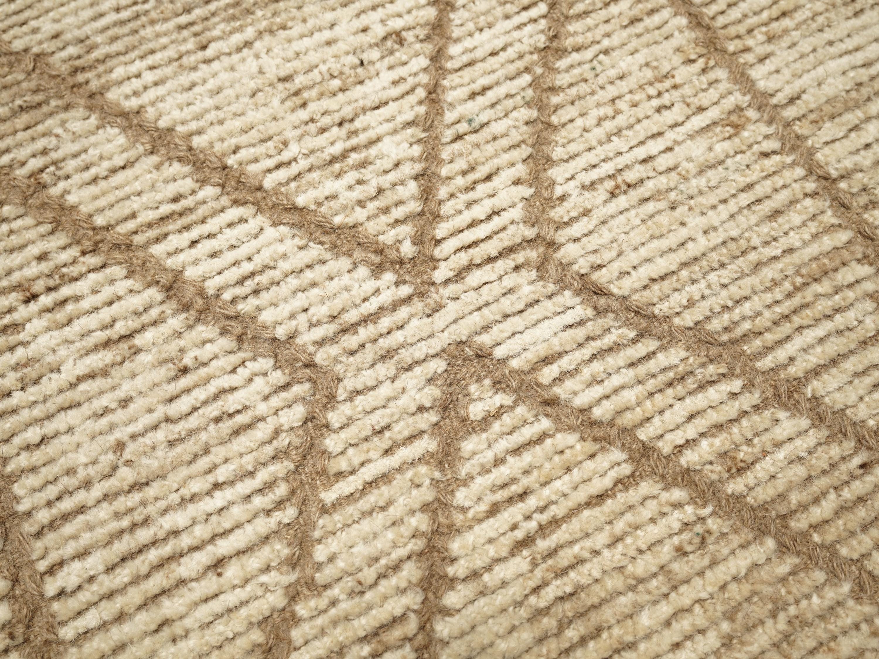 10 Ft Beige Moroccan Runner Rug - Afghan Handmade Hallway Rug