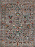 5x7 Ft Gray Serapi Rug - Hand Knotted Floral Rug