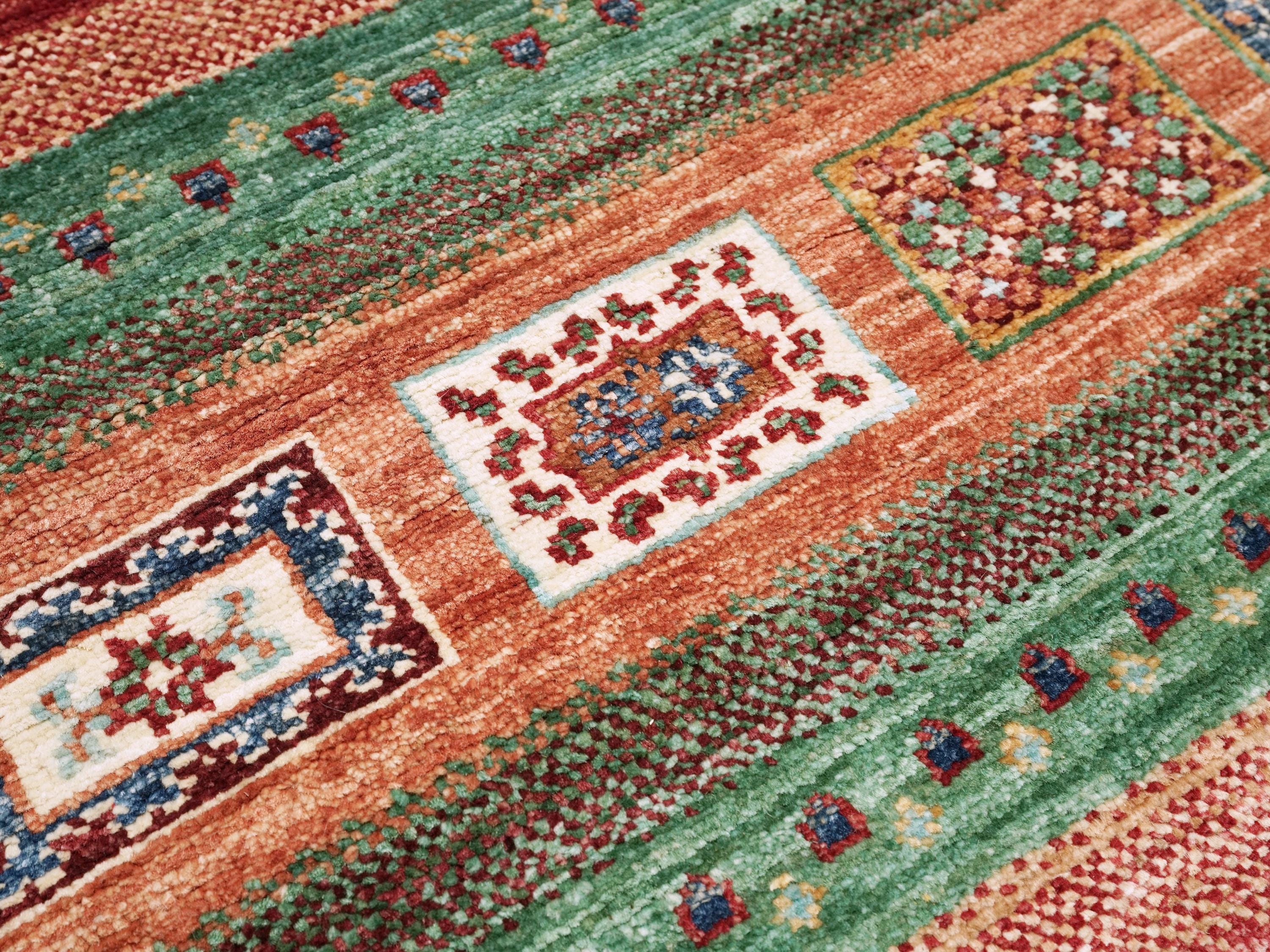 6 x 8 Ft Red Loribaft Rug - Hand Knotted Wool Tribal Area Rug