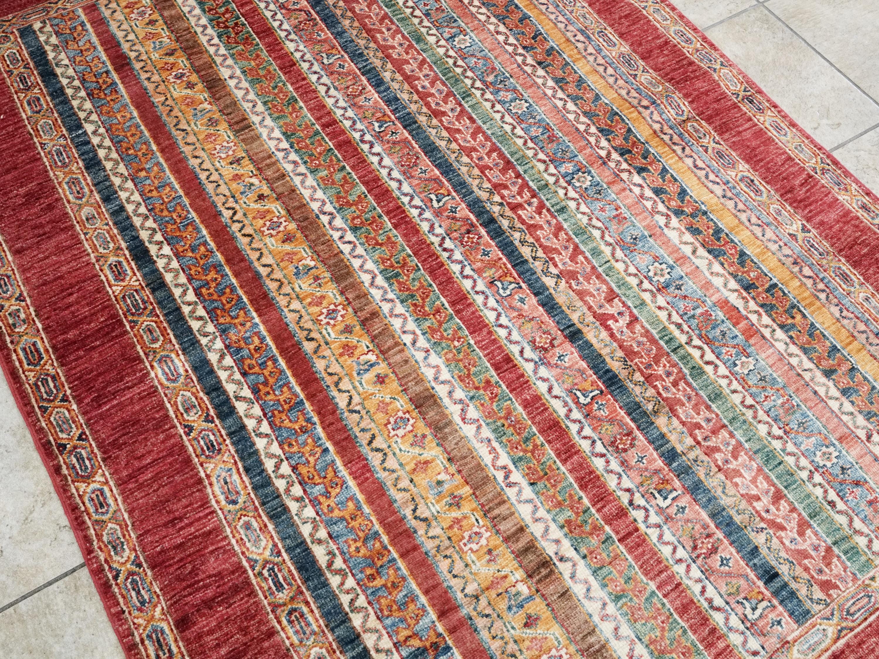 4x6 Red Heriz Rug - Afghan Wool - Handmade Oriental Area Rug