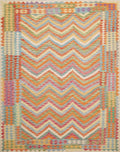 6x8 Ft Colorful Kilim Rug - Traditional Afghan Flatweave