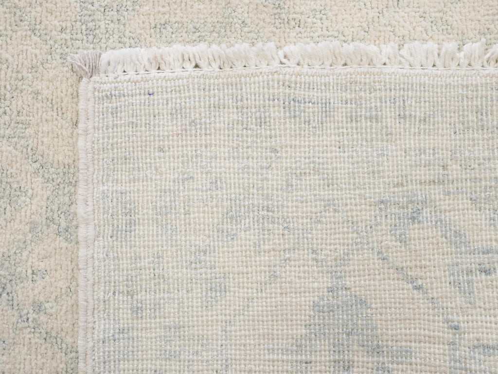 2x6 Ft Hand Knotted Heriz Rug - Beige Afghan Wool Runner