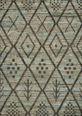 3x5 Ft Blue Moroccan Rug - Hand Knotted Afghan Rug