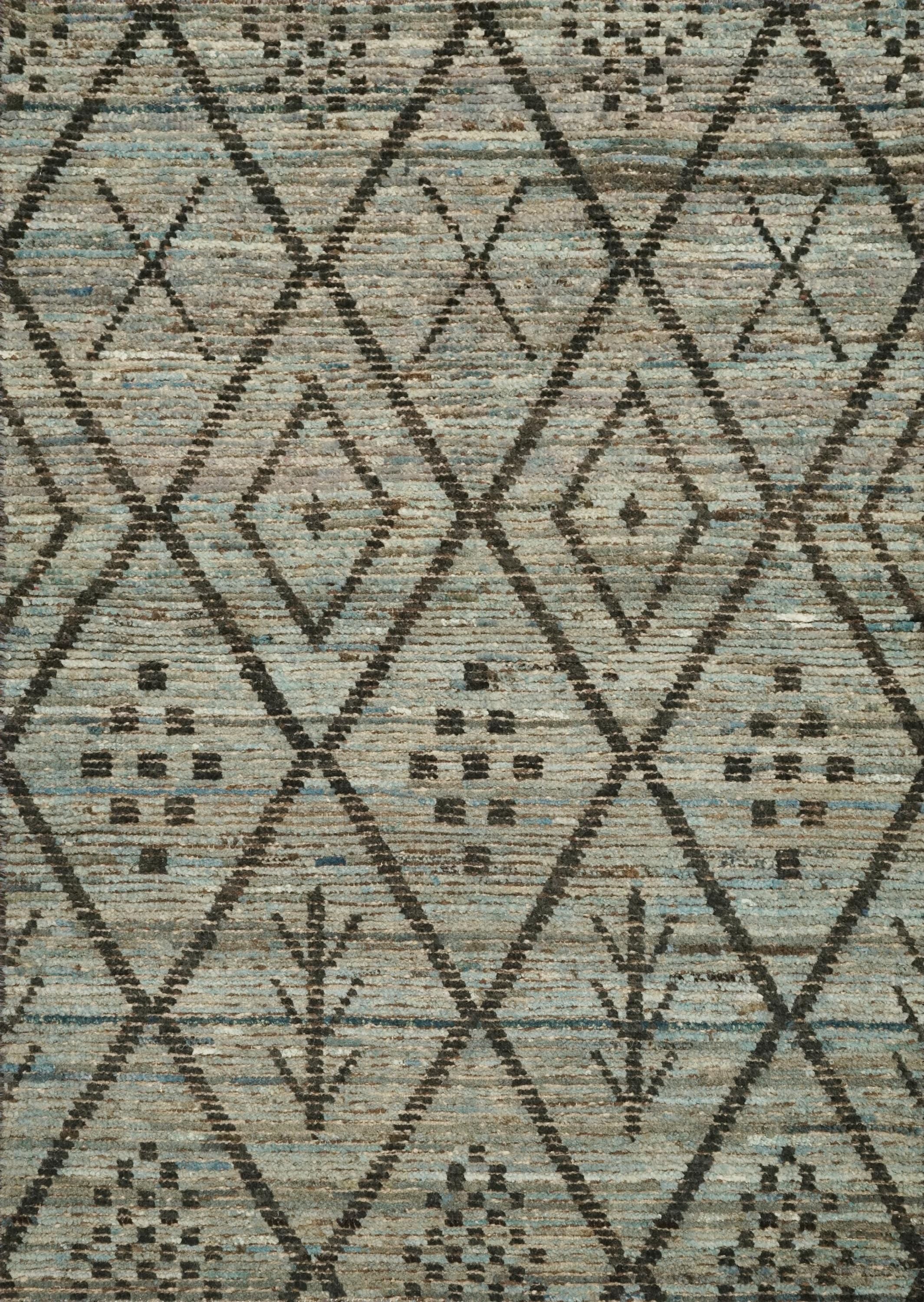 3x5 Ft Blue Moroccan Rug - Hand Knotted Afghan Rug