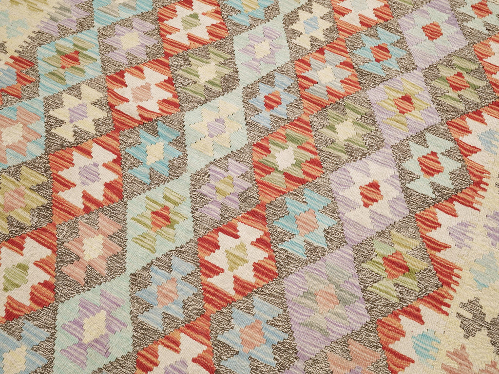 5x6 Ft Maimana Kilim Rug - Flat Weave Wool Rug