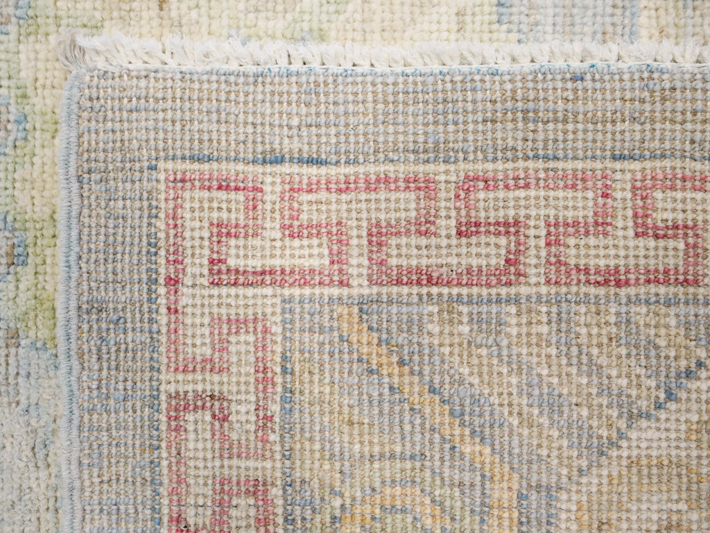 10x14 Ft Colorful Muted Ushak Rug - Hand Knotted Afghan Rug - Ottoman Design