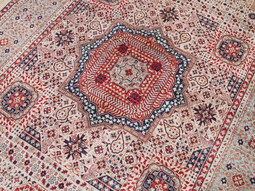 6x9 Ft Red Mamluk Rug - Hand Knotted Oriental Rug