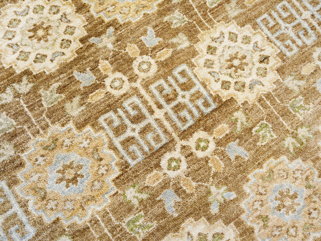 12x15 Ft Beige & Brown Serapi Rug - Handmade Wool Area Rug - Oversize