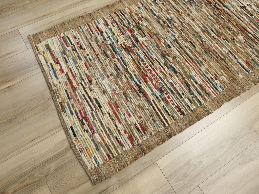 10 Ft Colorful Moroccan Runner Rug - Handmade Wool Runner