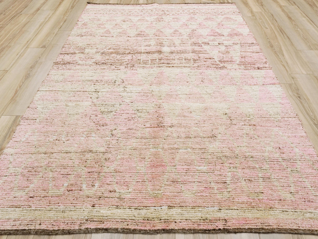 6x9 Ft Pink Moroccan Rug - Afghan Handmade Area Rug