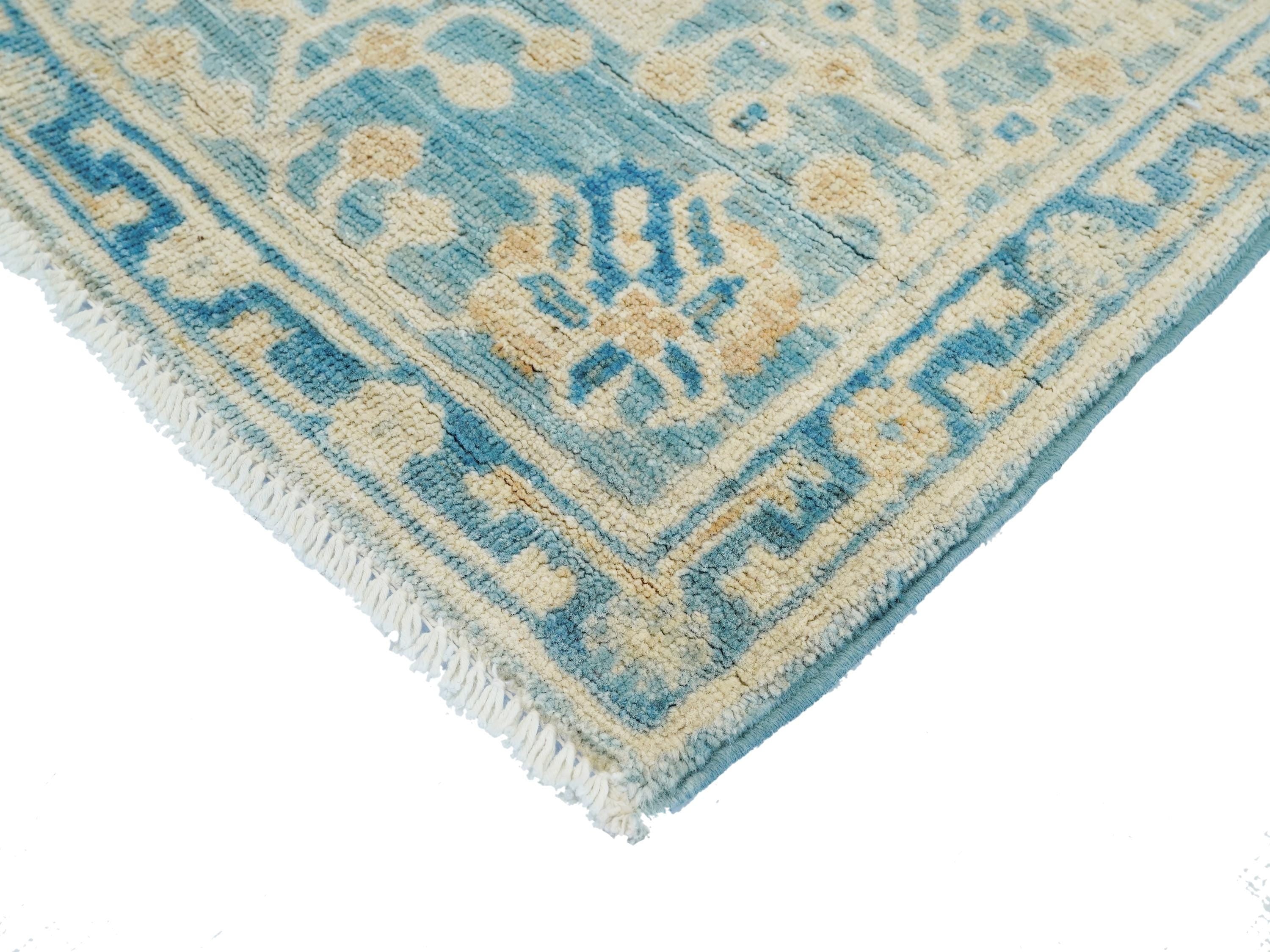5x6 Ft Blue Serapi Rug - Hand Knotted Oriental Antique Rug - Persian Style