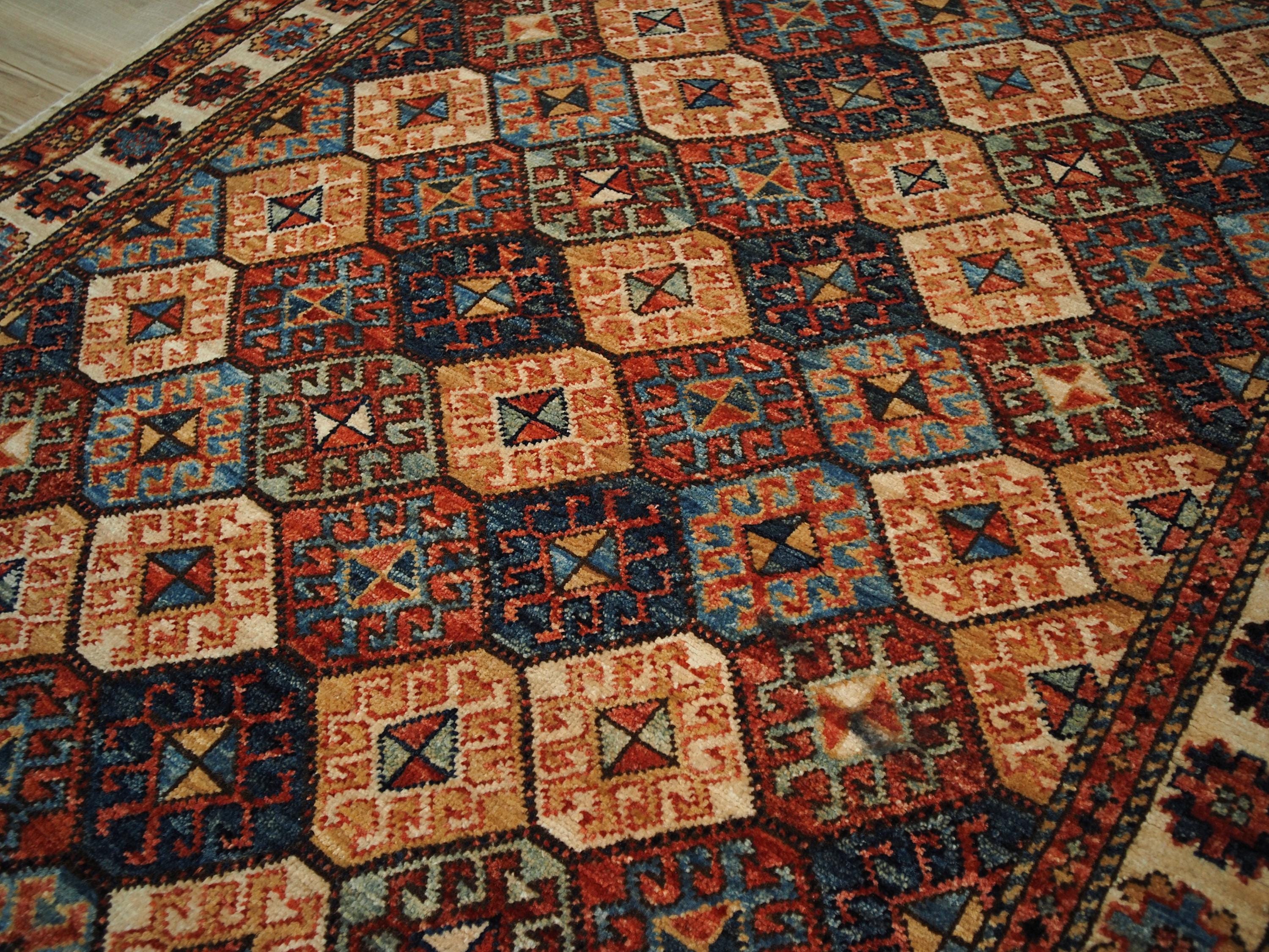 3x5 Ft Orange Heriz Rug - Oriental Accent Rug