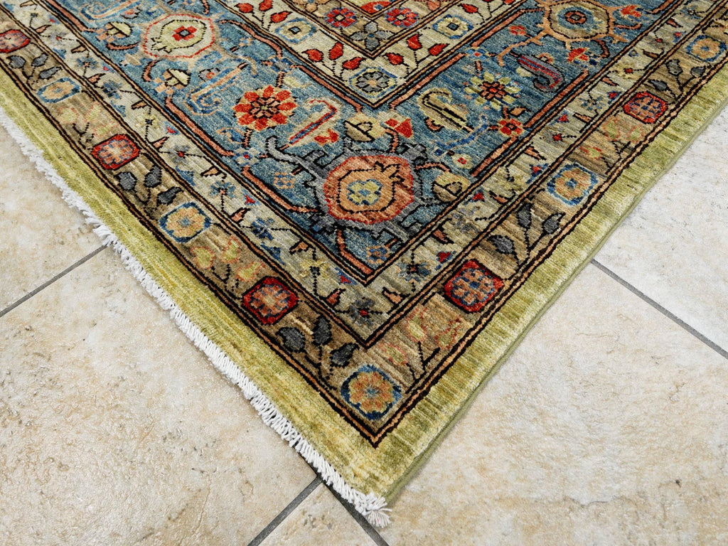 9x12 Ft Green Bidjar Rug - Afghan Oriental Area Rug