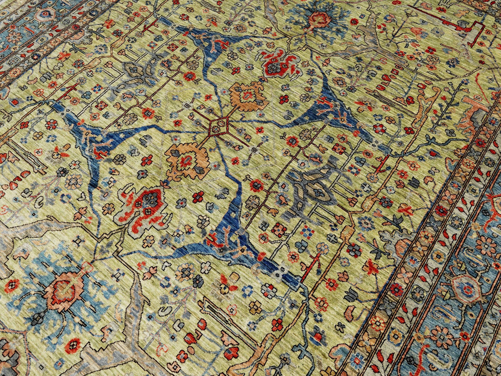 9x12 Ft Green Bidjar Rug - Afghan Oriental Area Rug