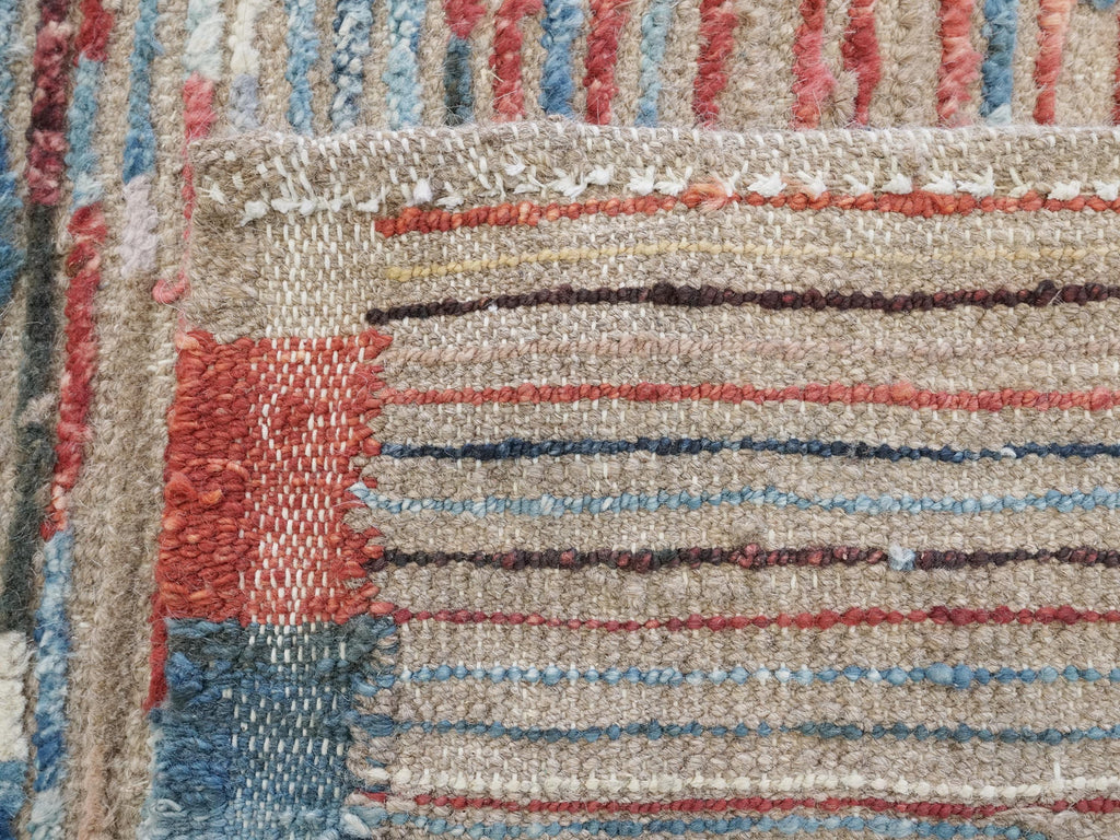 8 Ft Moroccan Runner Rug - Colorful Handmade wool Rug