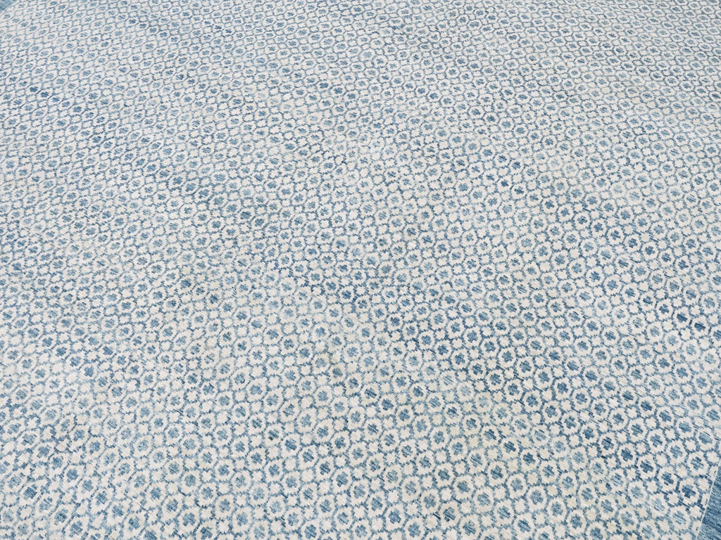 8x10 Ft Blue Gabbeh Rug - Hand Knotted Ghazni Wool Rug