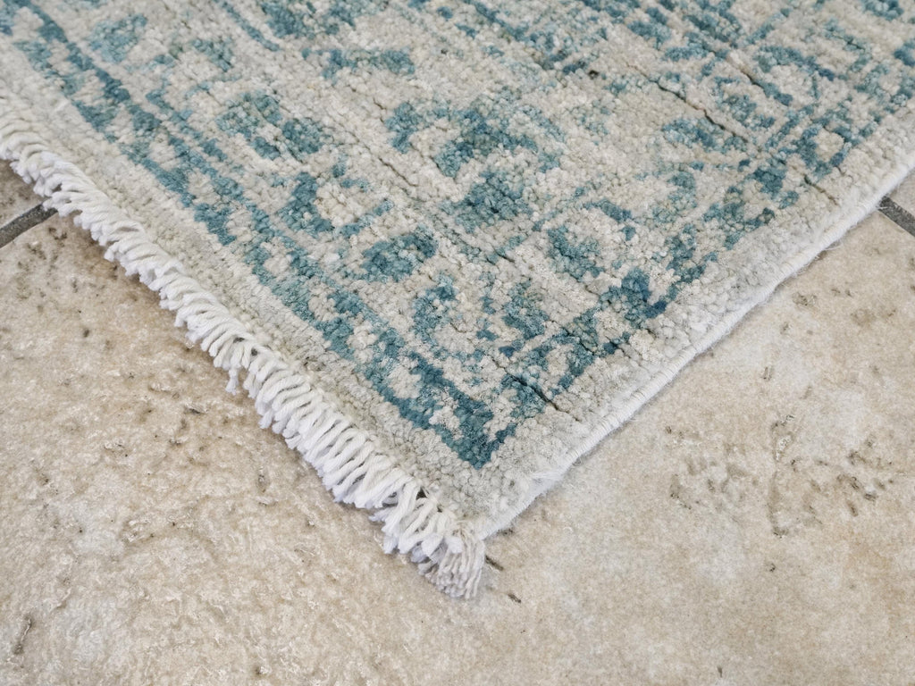 4x6 Ft Blue Heriz Rug - Afghan Handmade Oriental Rug