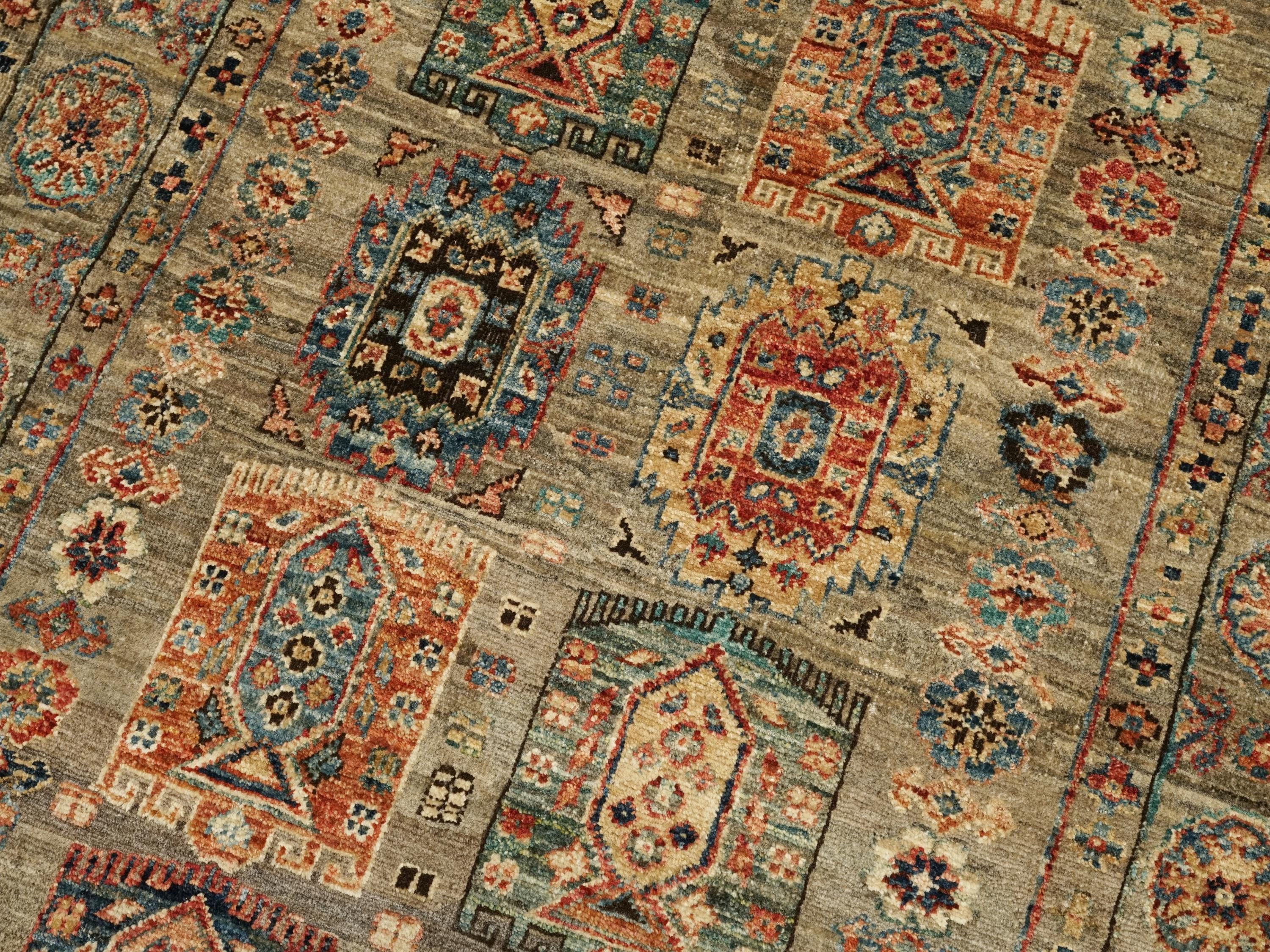 3x5 Brown Heriz Rug - Handmade Wool Area Rug