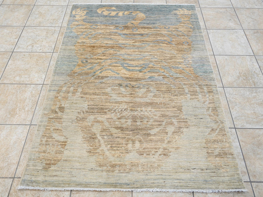 4x6 Ft Tiger Rug - Hand Knotted Oriental Rug