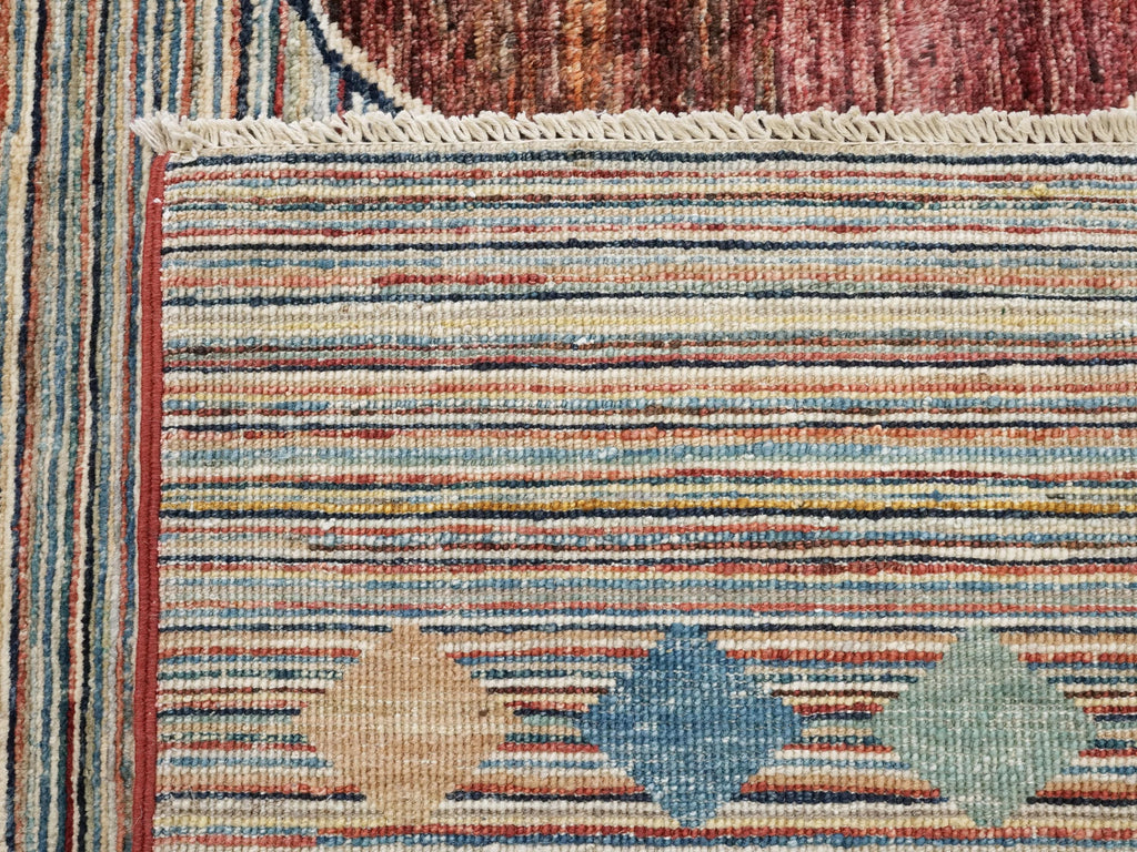 7x10 Ft Hand Knotted Gabbeh Rug - Colorful Area Rug