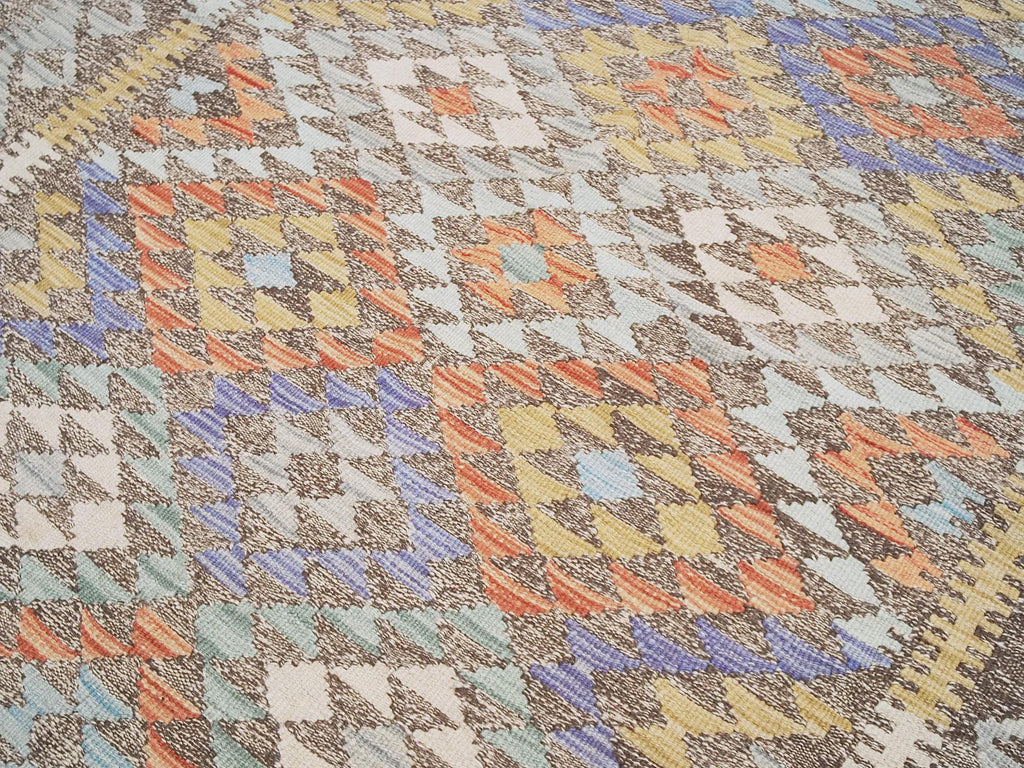 5x7 Ft Colorful Kilim Rug - Handwoven Afghan Flat Weave - Tribal Design