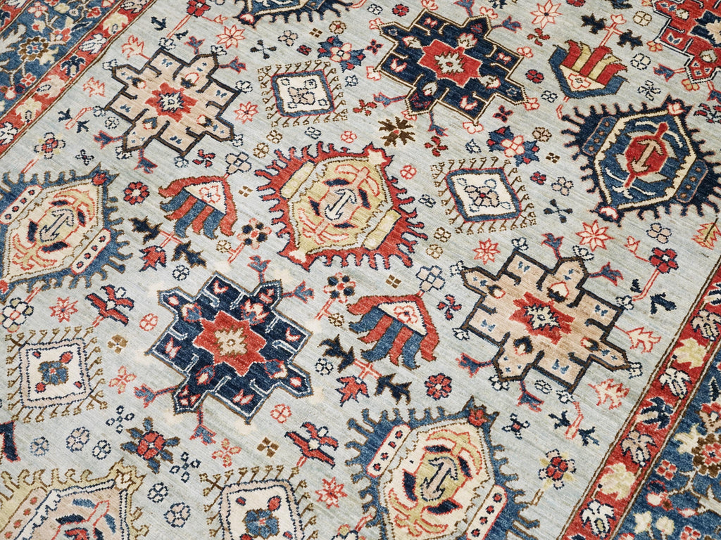 5x7 Ft Blue Bidjar Rug - Handmade Afghan Rug - Persian Design