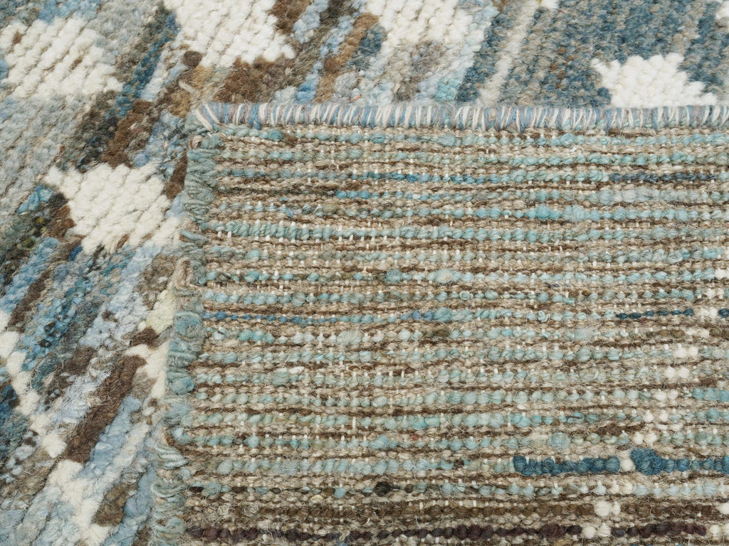3x5 Ft Blue Moroccan Rug - Hand Knotted Area Rug