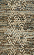 3x5 Ft Blue Moroccan Rug - Hand Knotted Area Rug