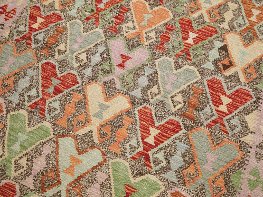 5x6 Ft Wool Kilim Rug – Flat Weave Maimana Design