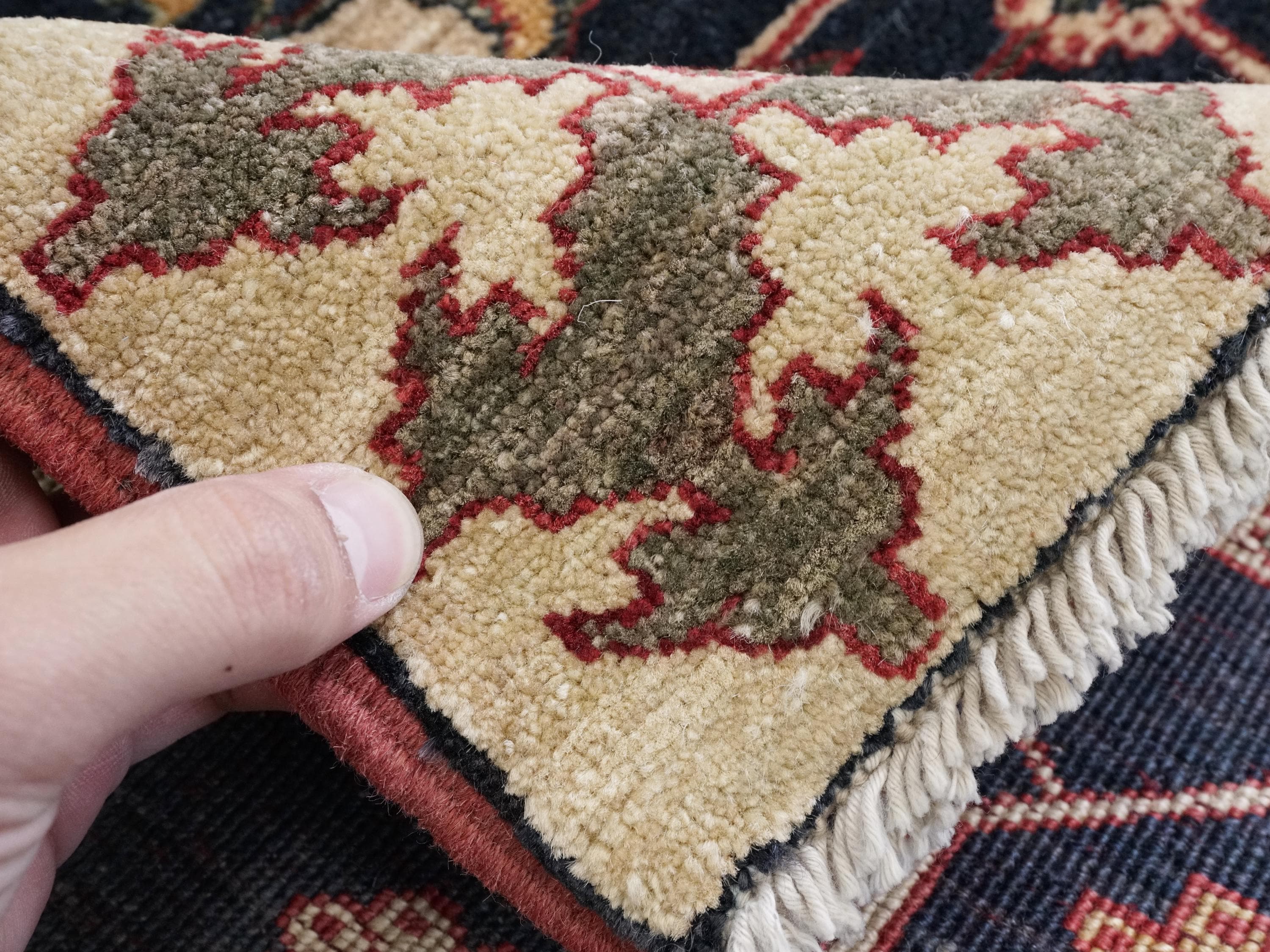 2x3 Ft Hand Knotted Dark Blue Bidjar Rug - Persian Accent Rug