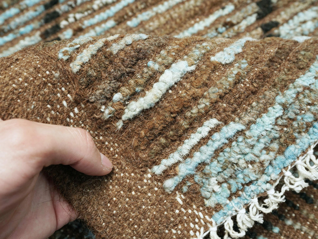 3x5 Ft Coral Blue Moroccan Rug - Afghan Wool Rug