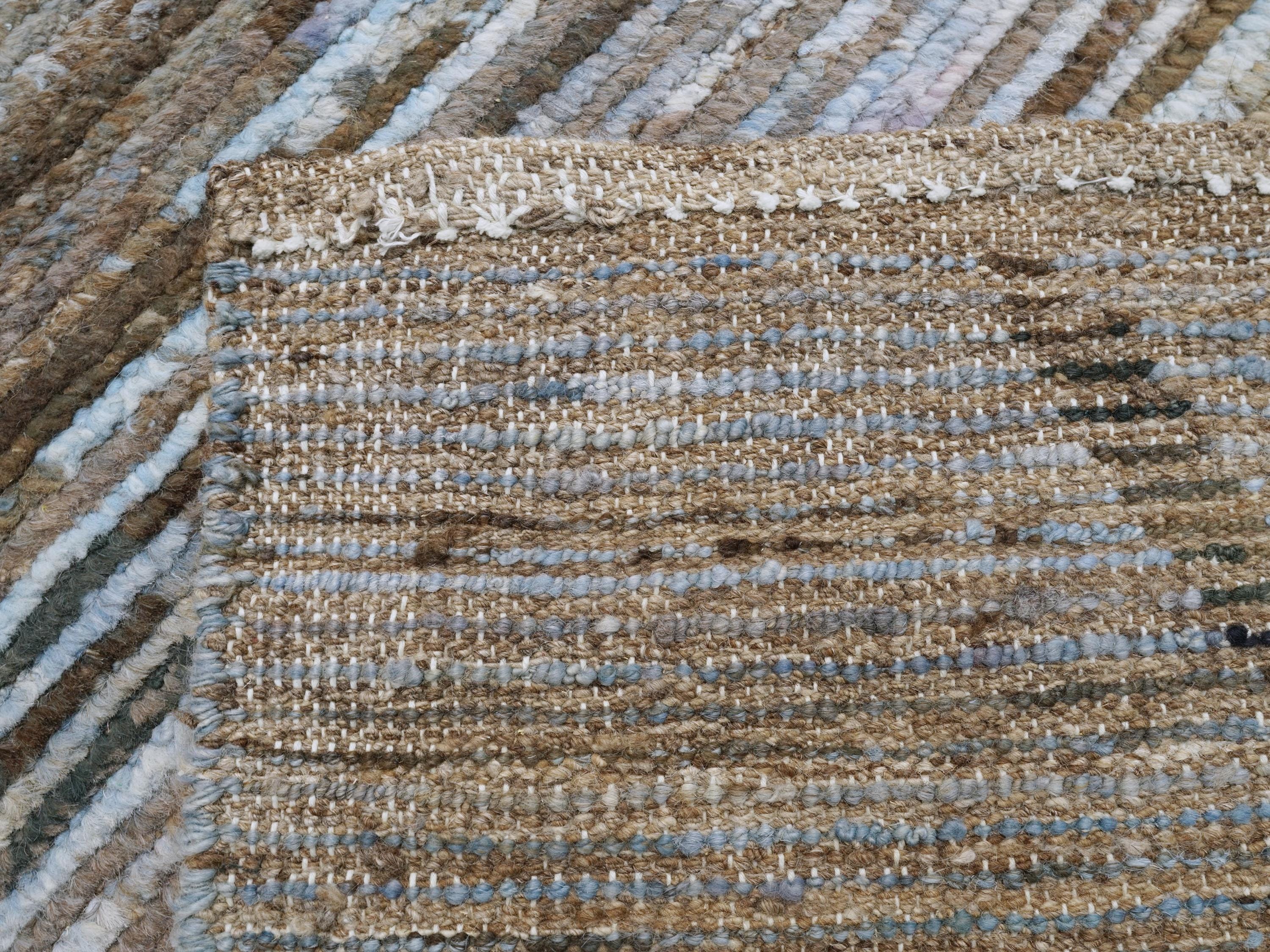 8x10 Ft Blue Moroccan Rug - Hand Knotted Area Rug