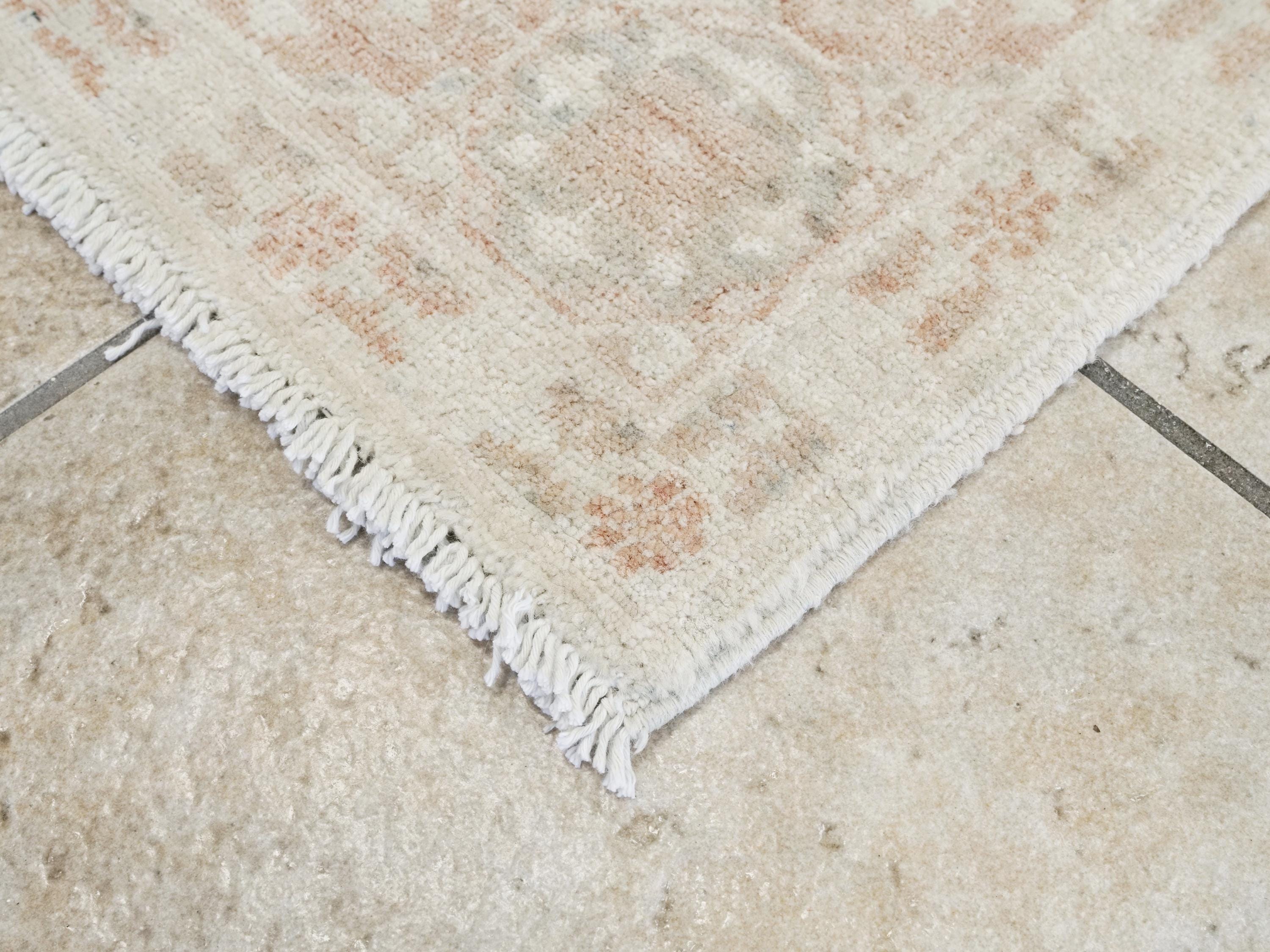 4x6 Ft Beige Heriz Rug - Handmade Vintage Oriental Rug