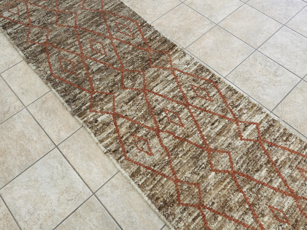 10 Ft Handmade Moroccan Runner Rug - Afghan Hallway Rug
