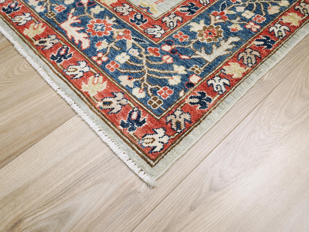 5x7 Ft Blue Bidjar Rug - Handmade Afghan Rug - Persian Design