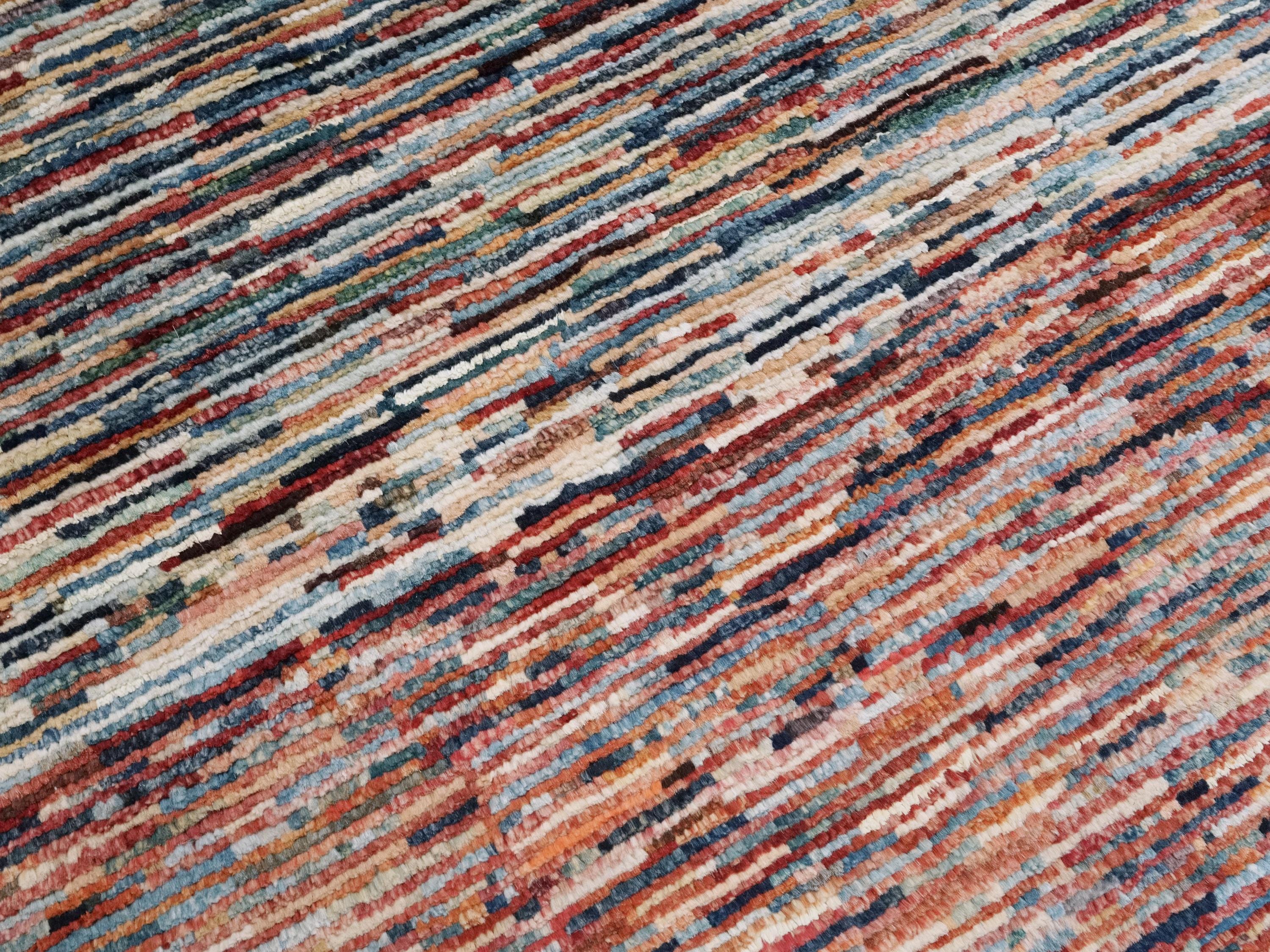 6x8 Ft Colorful Gabbeh Rug - Handmade Afghan Wool Area Rug