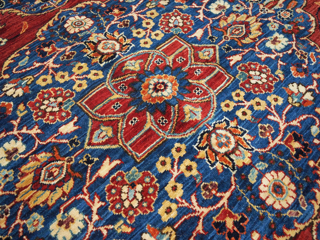 10x14 Ft Red Serapi Rug - Hand Knotted Wool Medallion Rug