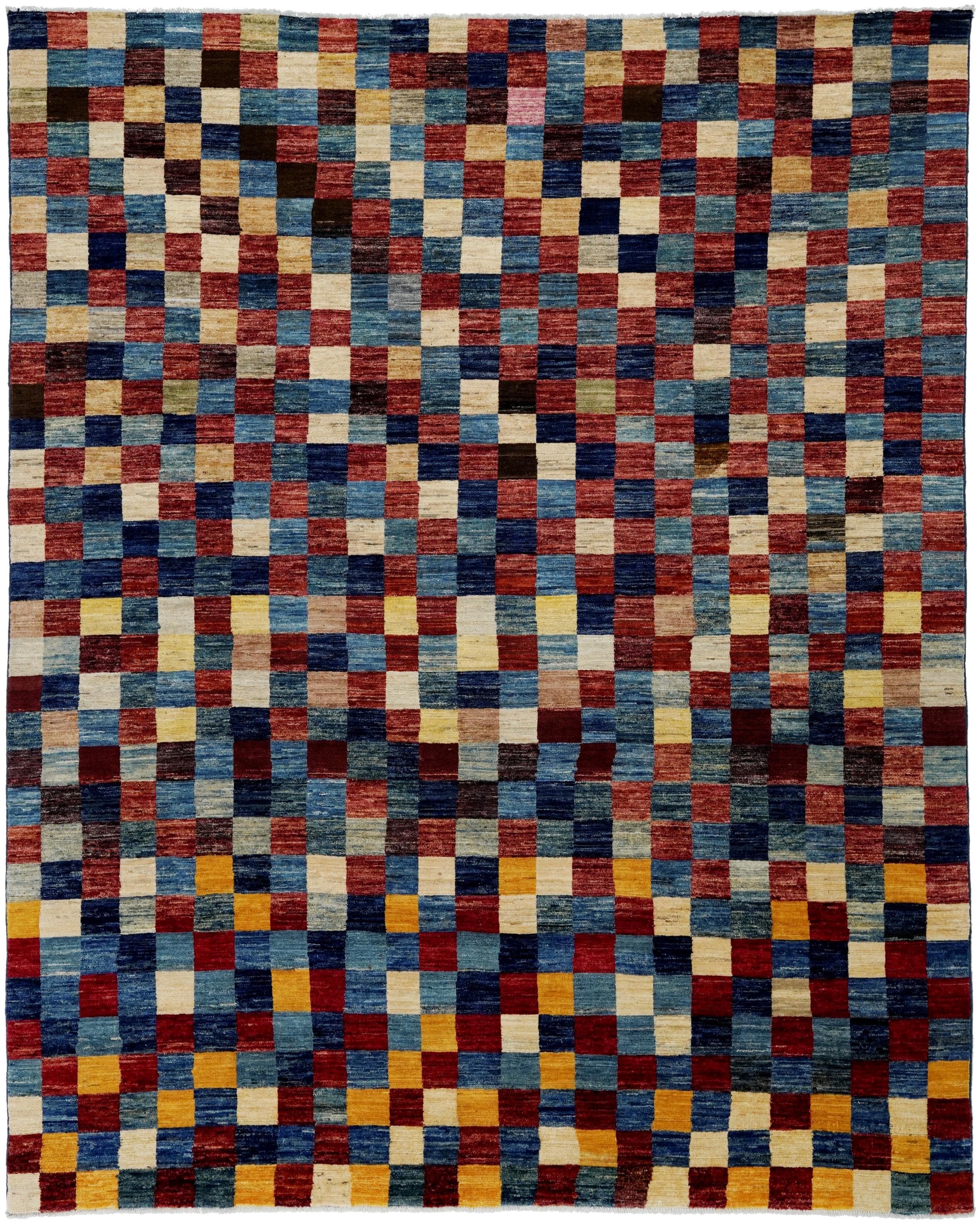 8x10 Ft Colorful Handmade Gabbeh Rug - Afghan Wool Area Rug