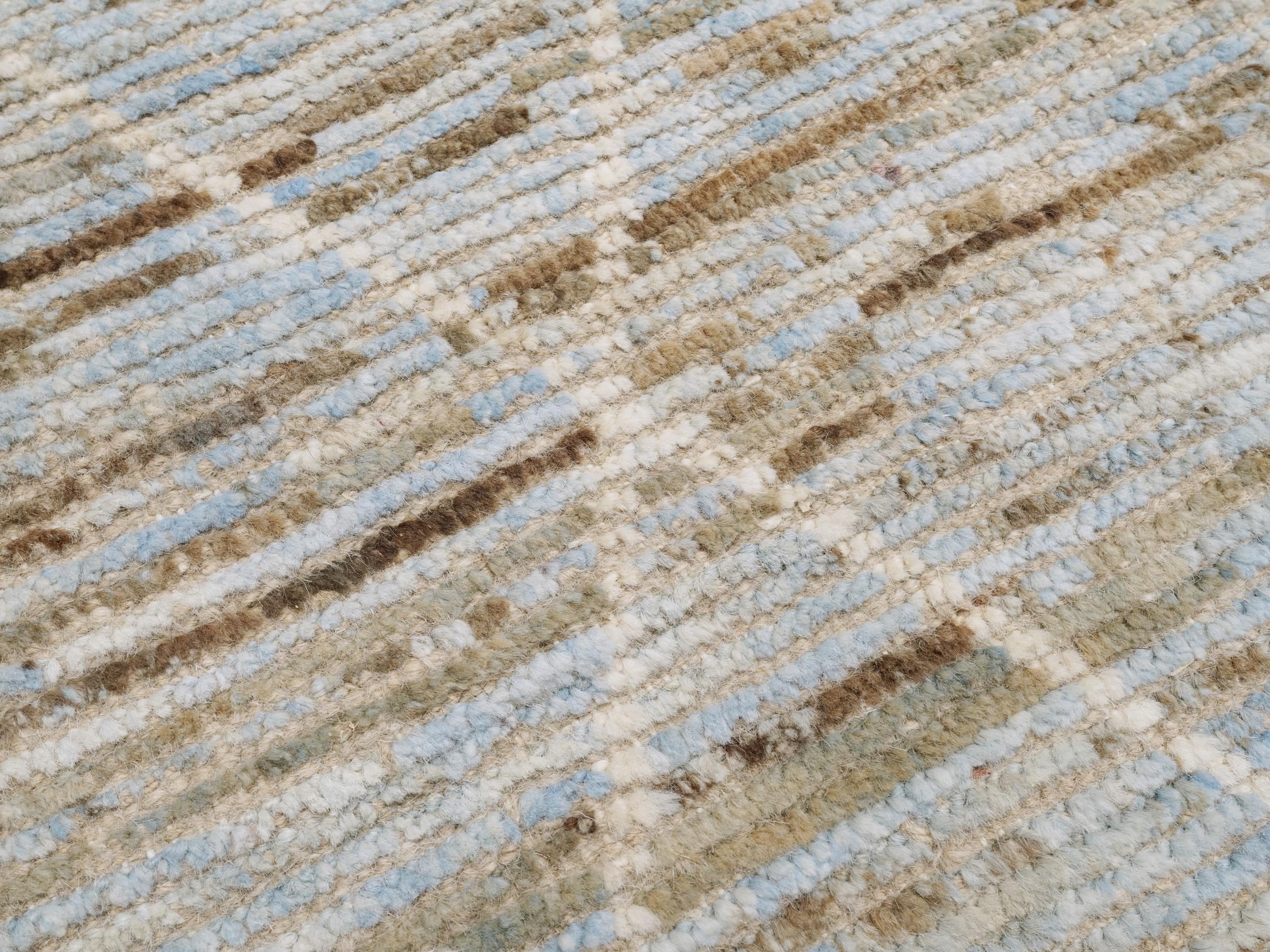 6x9 Ft Light Blue Moroccan Rug - Afghan Handmade Wool Rug