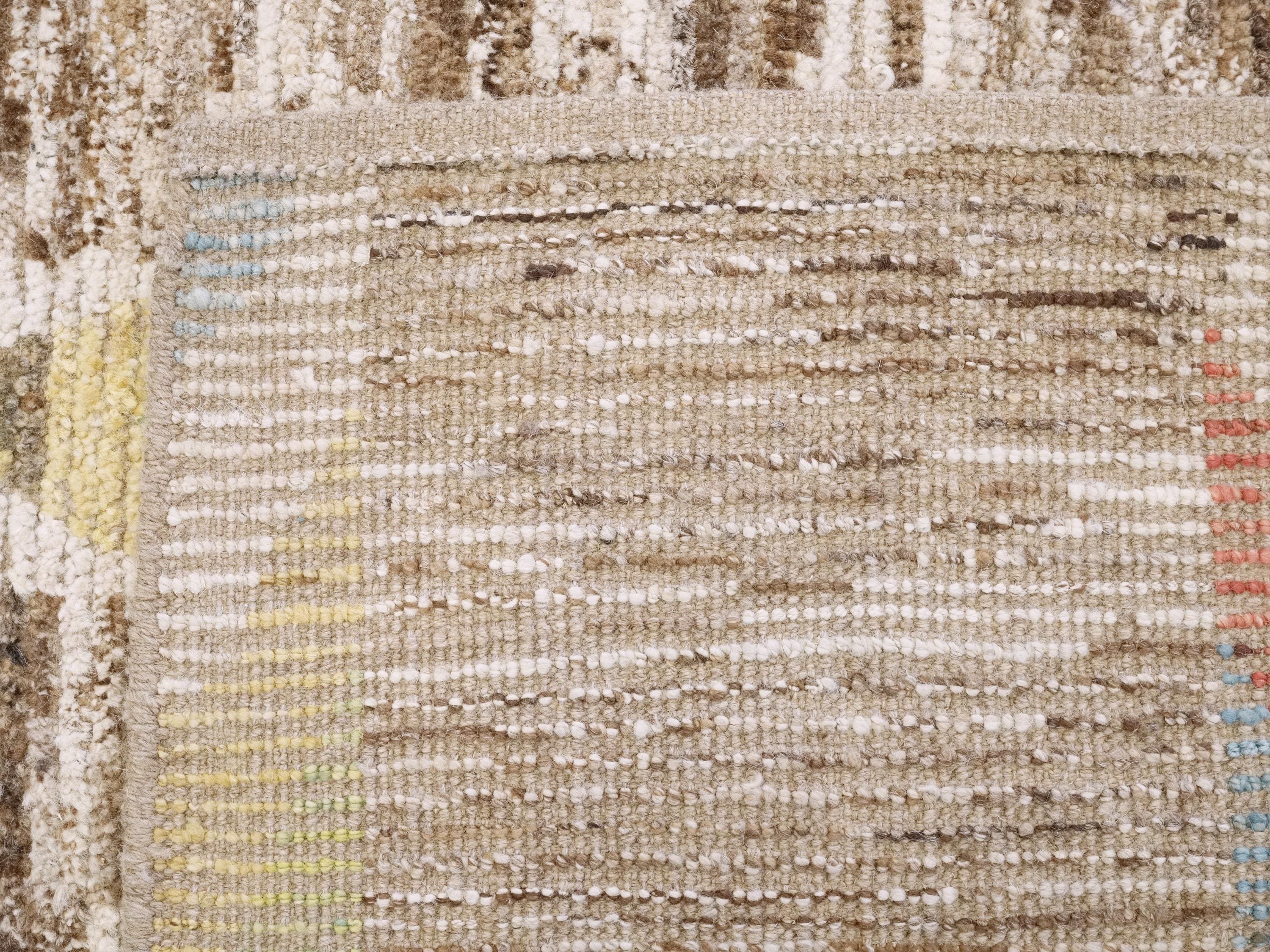 10x14 Ft Handmade Moroccan Rug - Light Brown Wool Rug