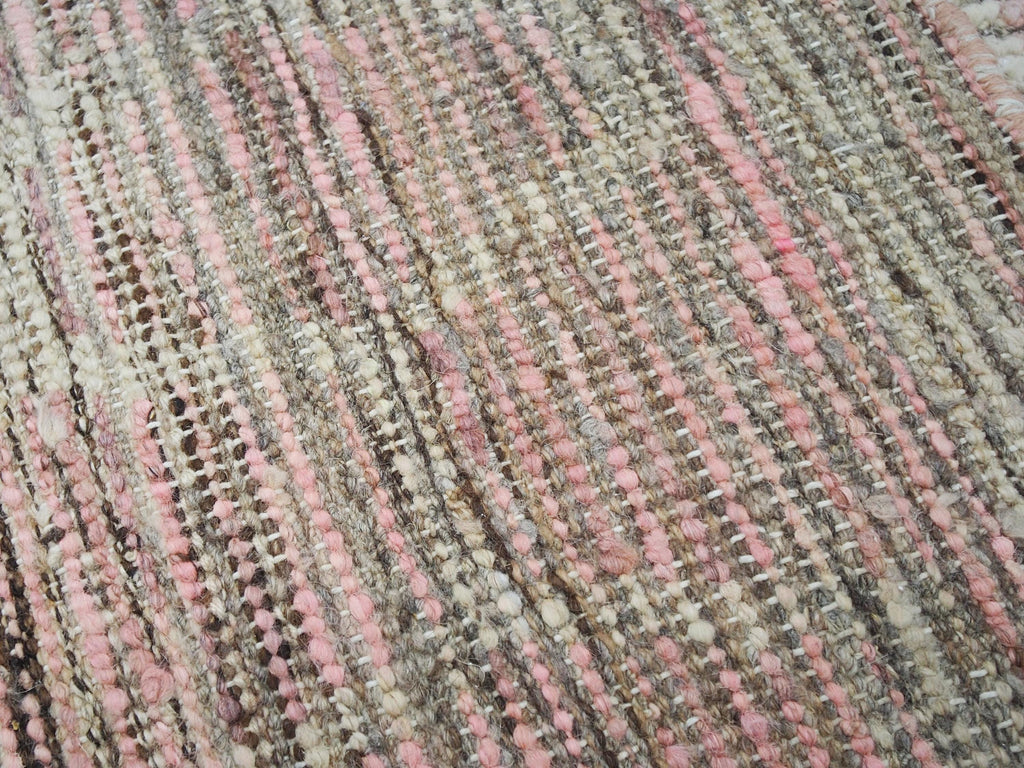 8x9 Ft Pink Moroccan Rug - Handmade Wool Area Rug
