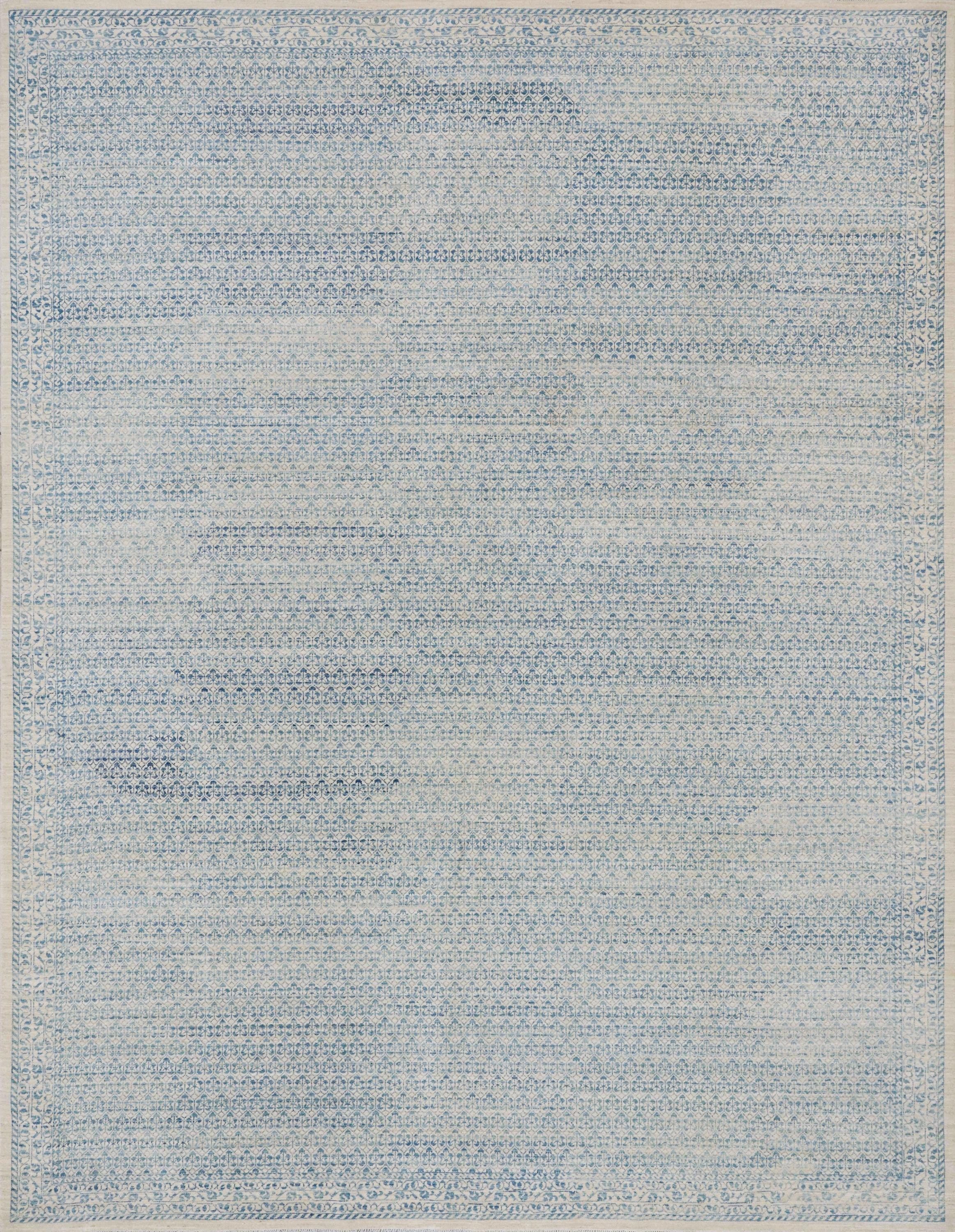 9x12 Ft Light Blue Gabbeh Rug - Hand Knotted Area Rug